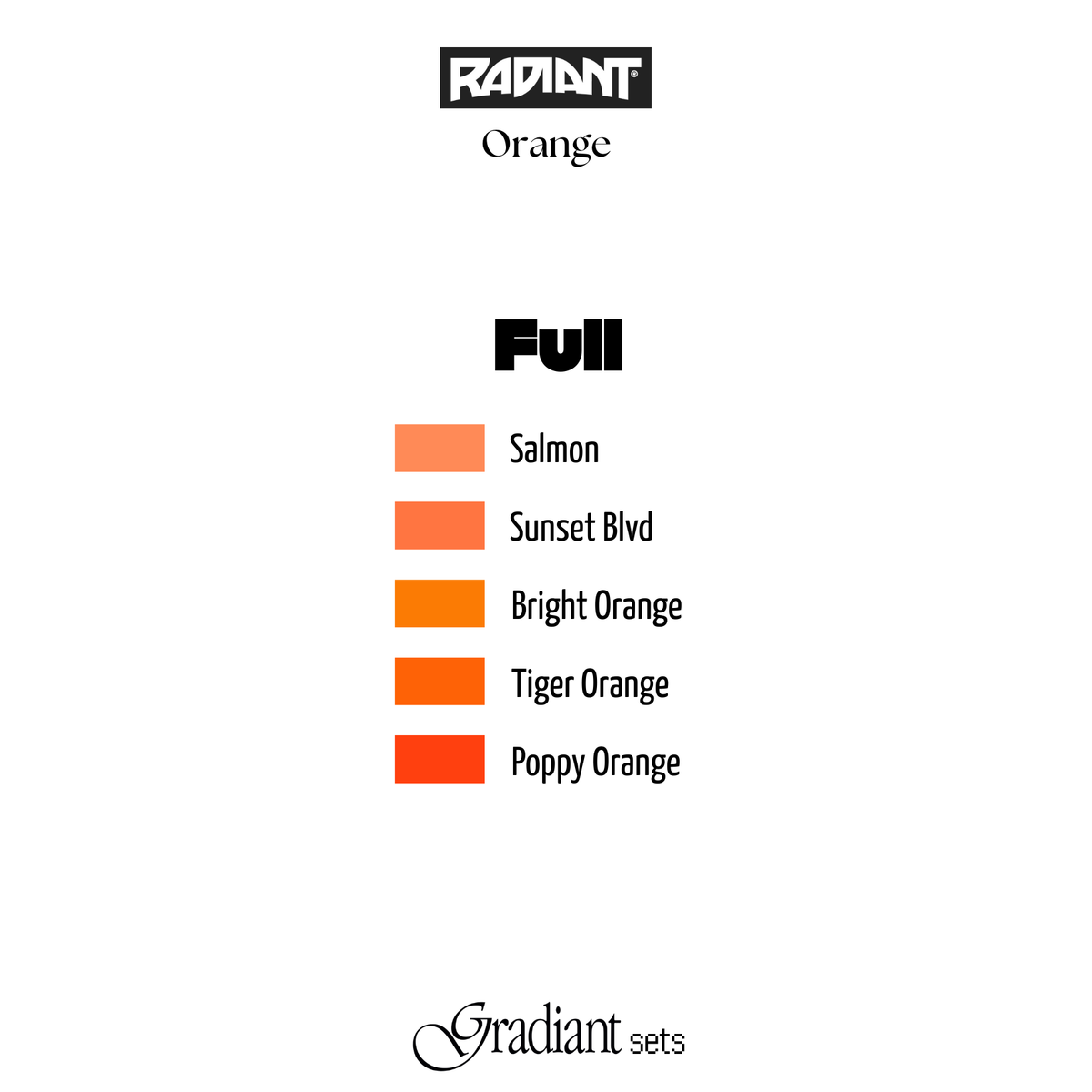 Orange - Gradiant Set 1oz – Radiant Colors