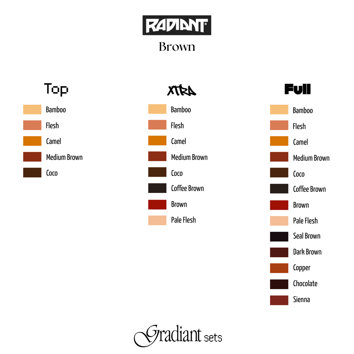 Brown - Gradiant Set 1oz – Radiant Colors